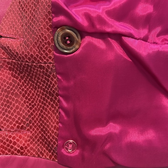 H&H Leather Vintage Pink and Red Jacket, Size 10 - Picture 11 of 13